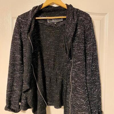 Women's BNCI by Blanc Noir Women's Tweed Drape Front Jacket - Size S
