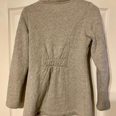 North Face Women's Gray Quilted Fleece Lined Jacket - Size S