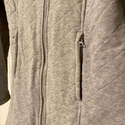 North Face Women's Gray Quilted Fleece Lined Jacket - Size S