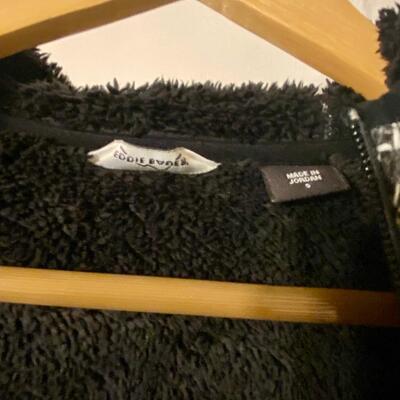 Women's Eddie Bauer Black and White With Black Fleece Lining and Fleece Lined Hood - Size - S