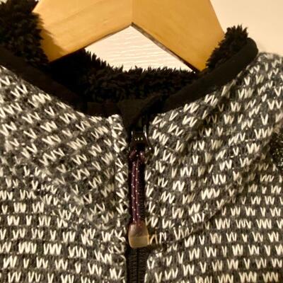 Women's Eddie Bauer Black and White With Black Fleece Lining and Fleece Lined Hood - Size - S