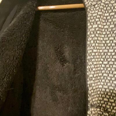 Women's Eddie Bauer Black and White With Black Fleece Lining and Fleece Lined Hood - Size - S