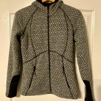 Women's Eddie Bauer Black and White With Black Fleece Lining and Fleece Lined Hood - Size - S