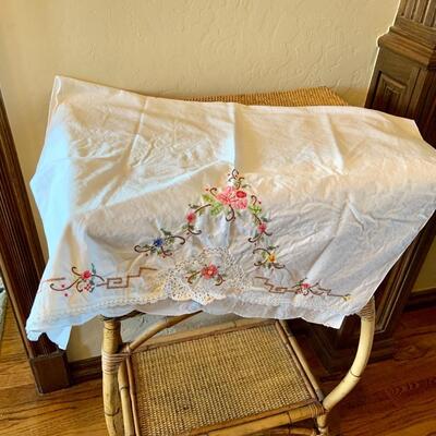 Embroidered Table Throw