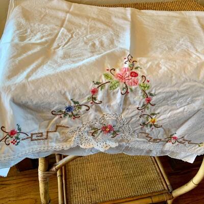 Embroidered Table Throw