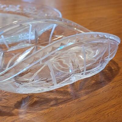 Lot 56: Vintage Platter Glass and Cut Crystal Bowl