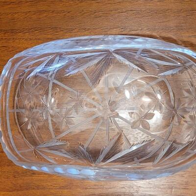 Lot 56: Vintage Platter Glass and Cut Crystal Bowl