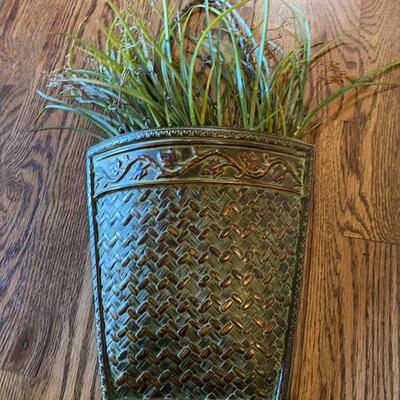 Faux plant hanging wall decor