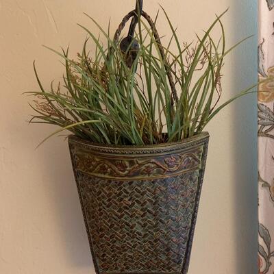 Faux plant hanging wall decor