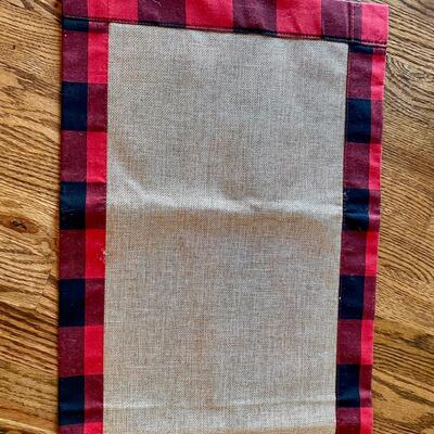 LIXF Red and Black Buffalo Check Table Runner - Reversible