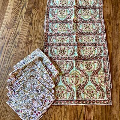 Set of 6 Placemats and 6 Cloth Napkins