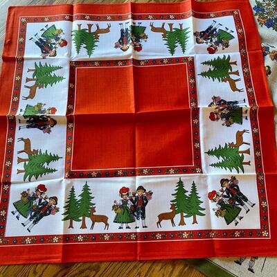 Assorted Holiday Square Tablecloths