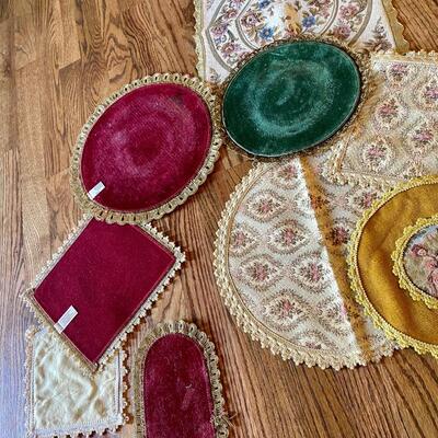 Assorted Doilies, Some with Velvet Backs