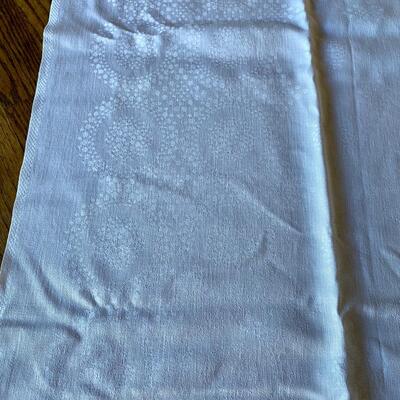 White Tablecloth with Subtle Pattern