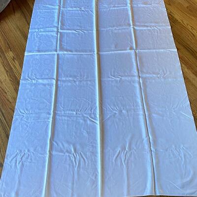 White Tablecloth with Subtle Pattern