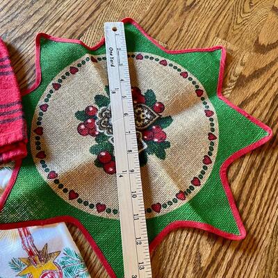 Assorted Holiday Towels and Table Decor