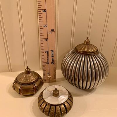 Luxor decorative lidded jars