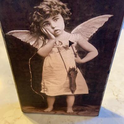 Canvas and wood plaque