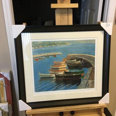 WINSTON CHURCHILL “A Study of Boats” Signed and Numbered