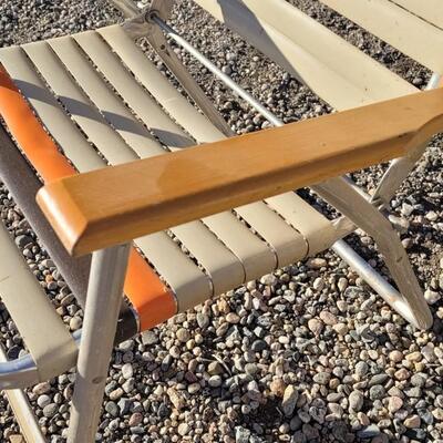 Lot 81: (2) Mid Century Modern Rubber Strap Patio Chairs