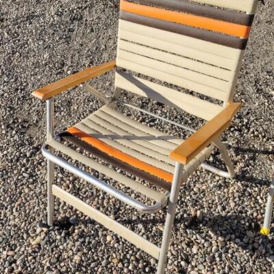 Lot 81: (2) Mid Century Modern Rubber Strap Patio Chairs
