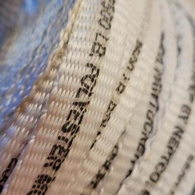 Lot 86: Large Unused Roll of 2500 lb MULETAPE by NETCO