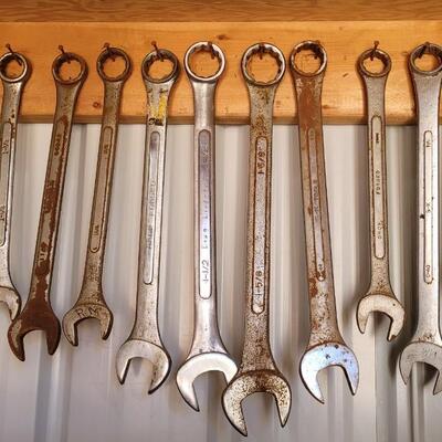 Lot 89: Assortment of Vintage Large Wrenches feat. SK Tools