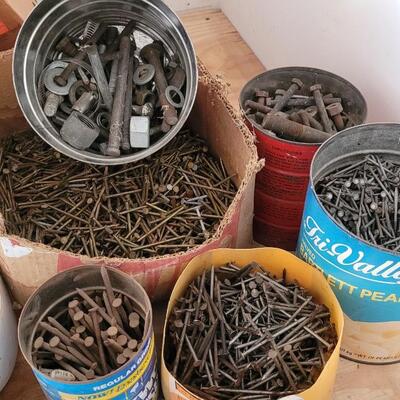Lot 95: Large Assortment of Nails and Screws Farm Home Remodel