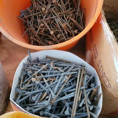 Lot 95: Large Assortment of Nails and Screws Farm Home Remodel