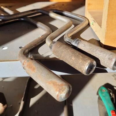 Lot 96: Vintage Maple Miter Box + (3) Hand Drills