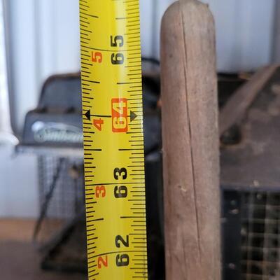 Lot 101: (2) Vintage Farmhouse Tall Bristle Floor brooms Witch Halloween Deco