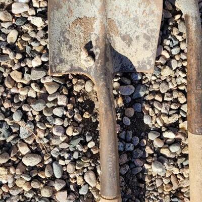 Lot 103: (2) Vintage Shovels w/ Wood Handles