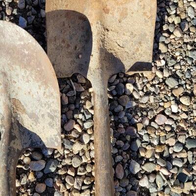 Lot 103: (2) Vintage Shovels w/ Wood Handles