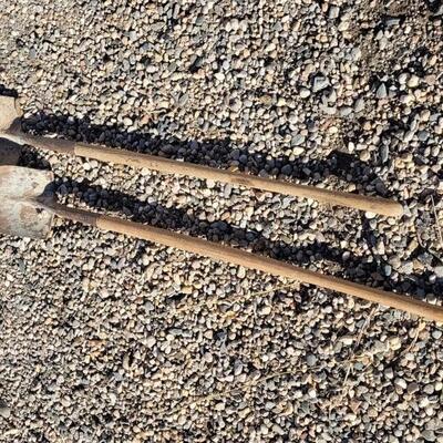 Lot 103: (2) Vintage Shovels w/ Wood Handles