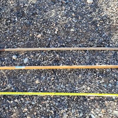 Lot 105: (2) Antique Vintage Wood Handle Rakes feat. AMES
