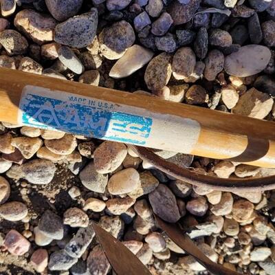 Lot 105: (2) Antique Vintage Wood Handle Rakes feat. AMES