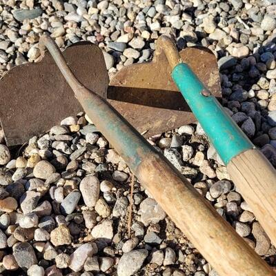 Lot 107: (2) Vintage Garden Hoe Plow Tools