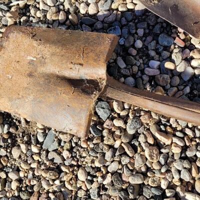 Lot 109: (2) Vintage Wood Handle Metal Shovels HEAT TREATED
