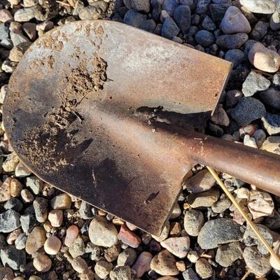 Lot 109: (2) Vintage Wood Handle Metal Shovels HEAT TREATED