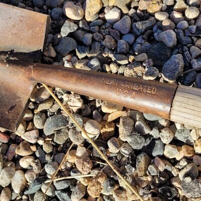 Lot 109: (2) Vintage Wood Handle Metal Shovels HEAT TREATED