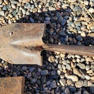 Lot 109: (2) Vintage Wood Handle Metal Shovels HEAT TREATED