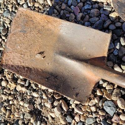 Lot 109: (2) Vintage Wood Handle Metal Shovels HEAT TREATED
