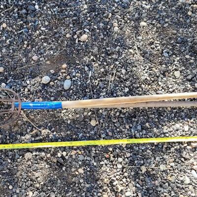 Lot 114: (2) Vintage Blue Accent Pitchforks Farm Garden