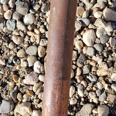 Lot 117: (2) Vintage Wood/Metal Combo Handle Shovels feat. Red Accent