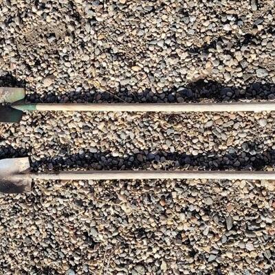 Lot 122: (2) Vintage Wood Handle Shovels feat. ONE Green Accent