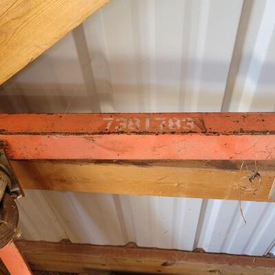 Lot 126: Vintage Red Metal Caster Wheel Frame Base