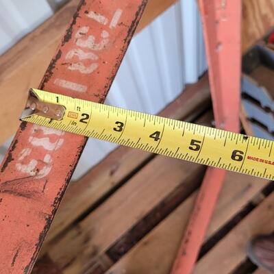 Lot 126: Vintage Red Metal Caster Wheel Frame Base