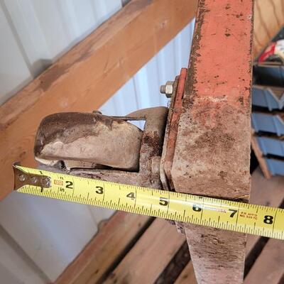 Lot 126: Vintage Red Metal Caster Wheel Frame Base