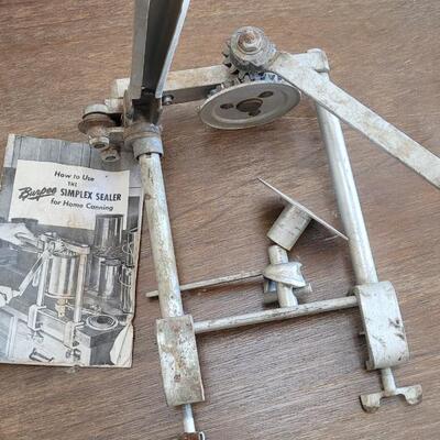 Lot 130: Vintage SIMPLEX SEALER Canning Tool Farm and Garden