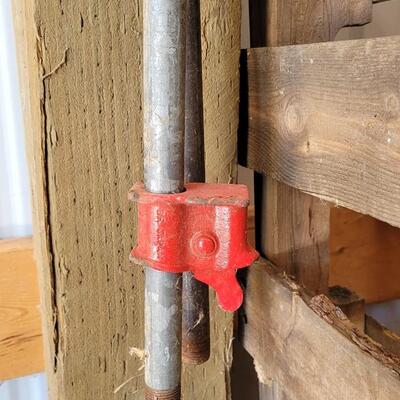 Lot 132: (2) Vintage Pipe Clamp Tools Farm Garden